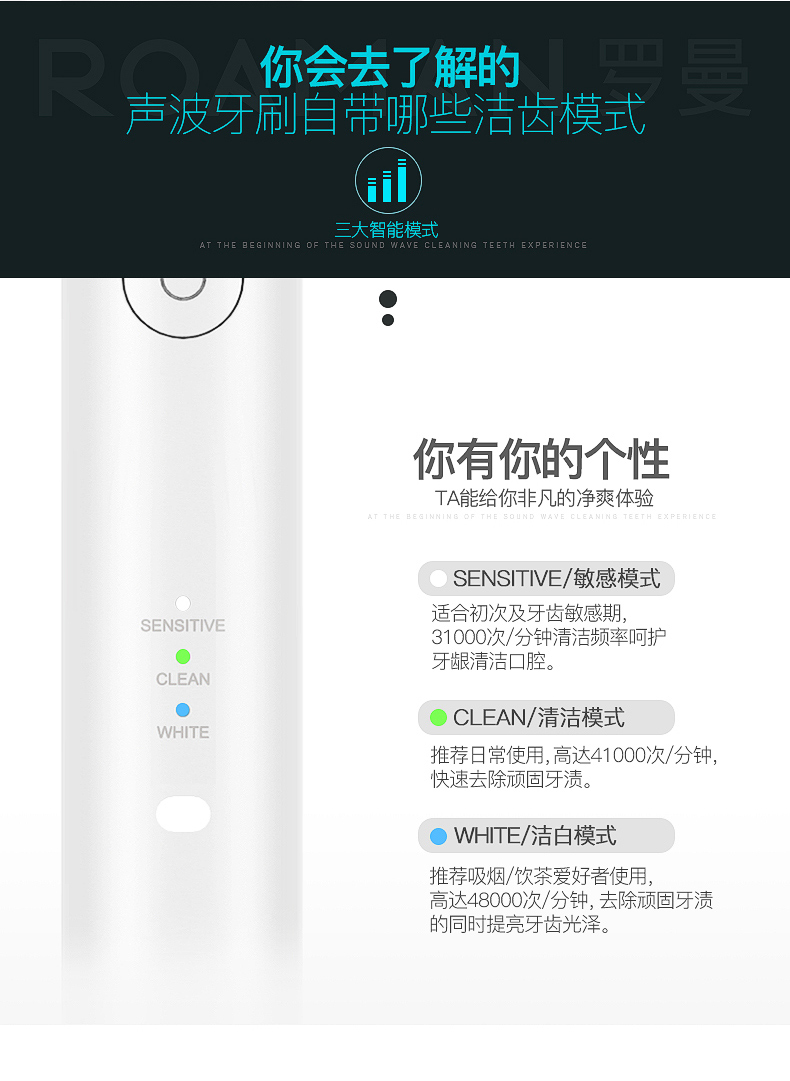 羅曼聲波震動牙刷介紹